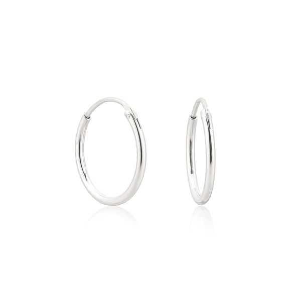 Silver minimalist hoop earrings