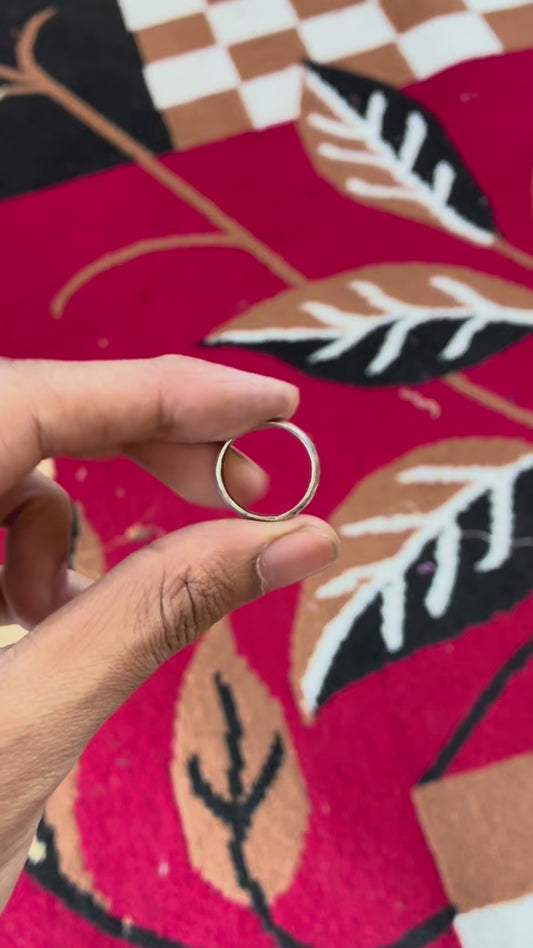 Pure Silver Hammered Ring